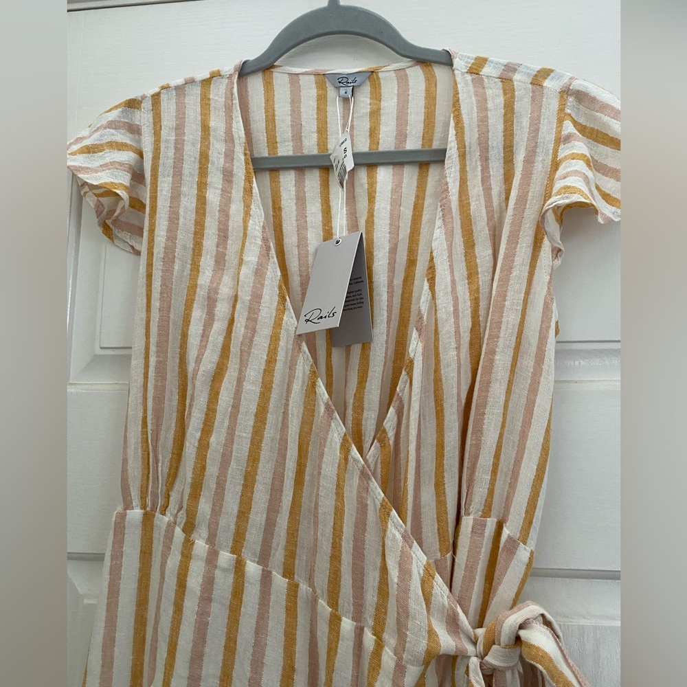 NWT Linen Blend Brigitte Dress By Rails- size small - Picture 5 of 13